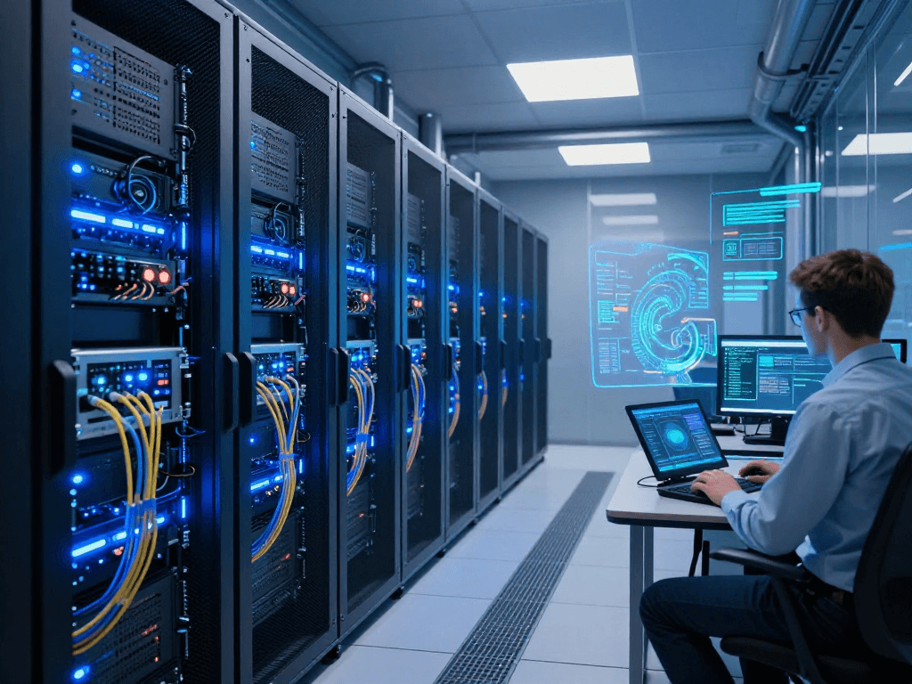 UK IPTV server infrastructure with advanced monitoring and data flow technology.
