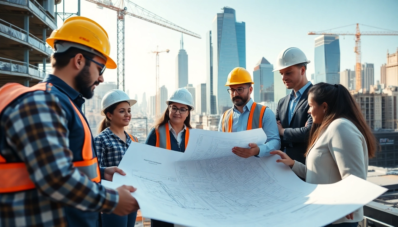 New York City Commercial General Contractor team collaborating on a construction project.