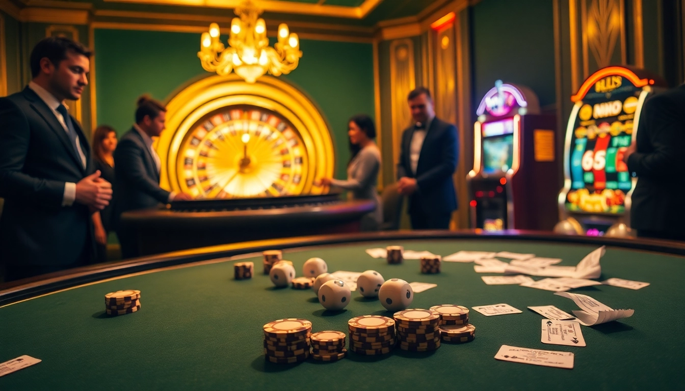 Experience the thrill of winning at B8 poker tables in a luxurious casino setting.