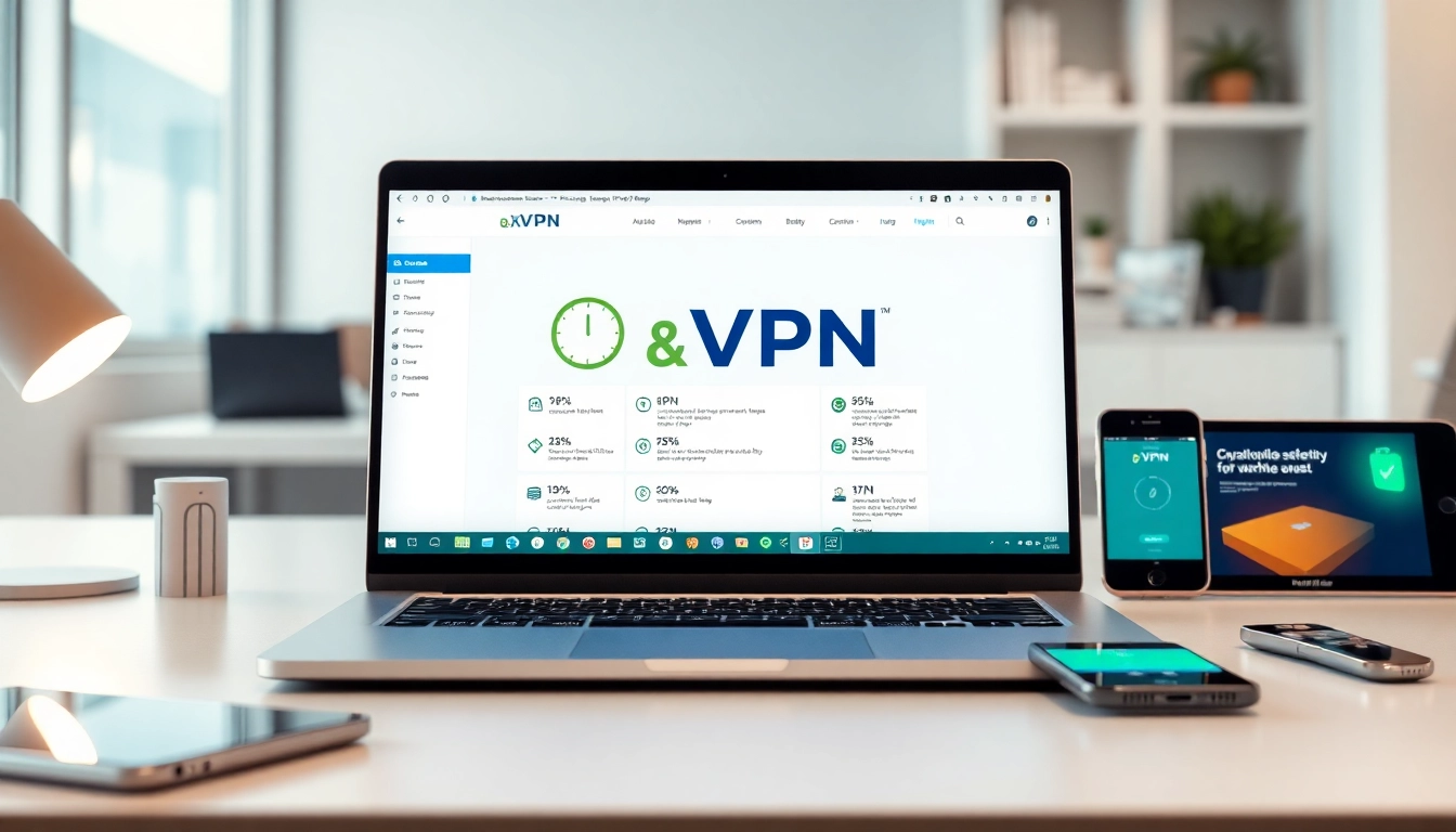 快连官网 VPN 界面在多设备上展示安全连接功能。
