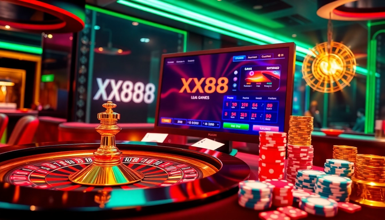 Experience the thrill of winning at XX88 with vibrant casino visuals and engaging gameplay.