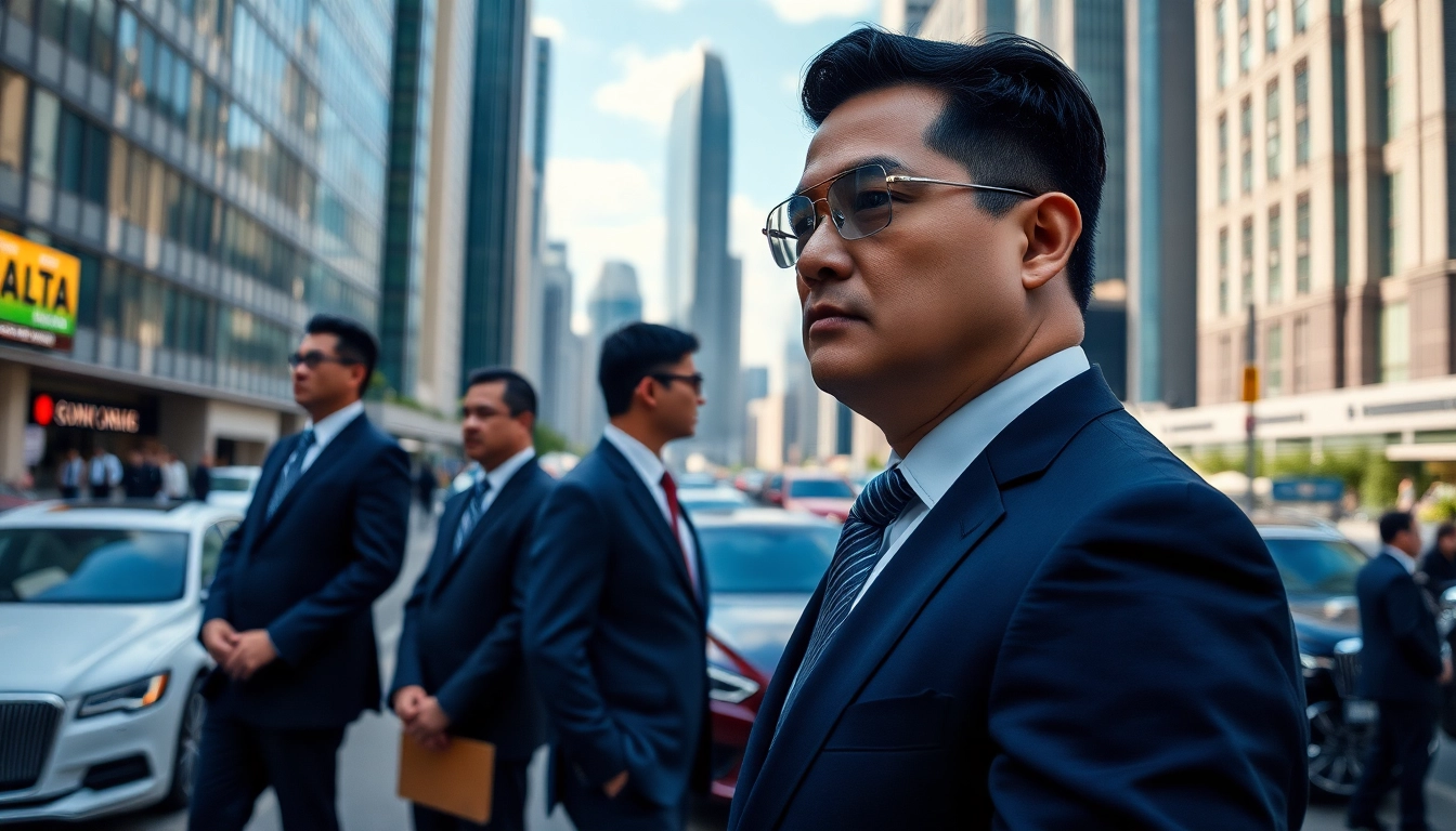Close protection Hong Kong service in action with professional security detail observing the bustling city.