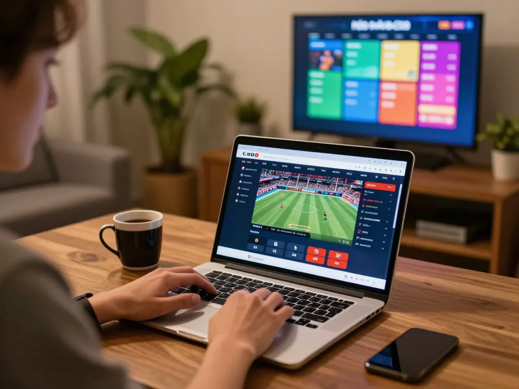 Engaging online gambling scene showcasing kèo nhà cái betting platform with live sports odds