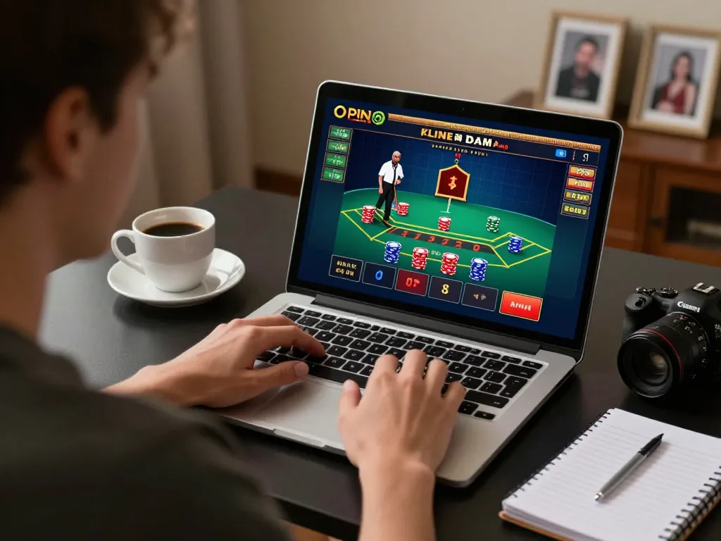 A player engages in live blackjack at home with the 789win1 online casino, showcasing strategic gameplay.