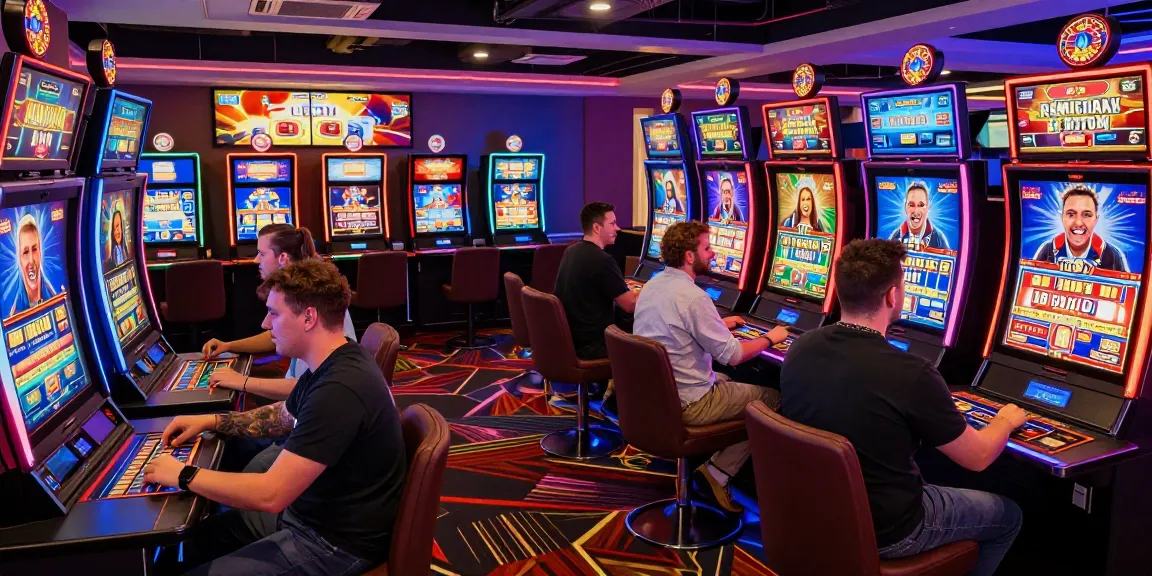 Credit card casinos UK players enjoying vibrant gaming environment with excitement at online slots and tables.