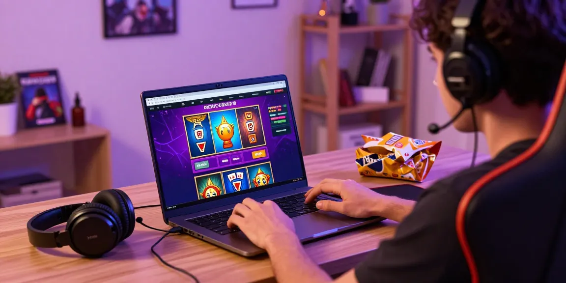 Engaging online gaming experience at credit card casinos showcased on https://cocomaya.co.uk/, featuring a player immersed in vibrant game graphics.