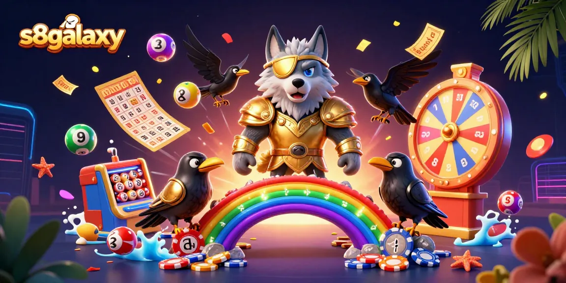 Engage with vibrant gambling at s8galaxy, featuring Odin and ravens amid casino excitement.