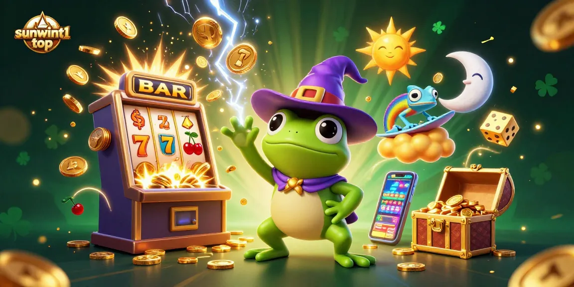 Experience excitement with sunwint1 top, a magical scene filled with golden coins and jackpot winnings.