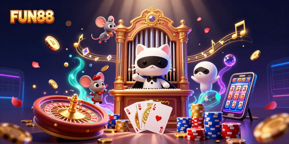 Experience the excitement of FUN88 with dynamic casino characters and rich gaming elements.